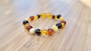 Mixed Baltic Amber Baby/Toddler Anklet