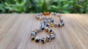 Mosaic Baltic Amber 30cm Baby/Toddler Necklace