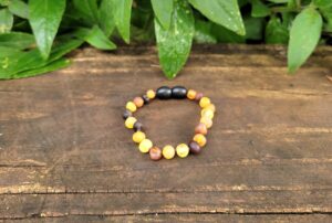 Mixed Unpolished Baltic Amber 13.5cm Baby Anklet