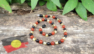 Red Coral Gemstone with Yellow & Cherry Baltic Amber Tri-Colour 42cm Aduts Necklace