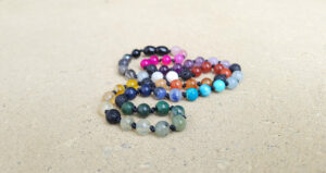 Rainbow Gemstones & Lava Bead Teen/Adults Necklace 49cm